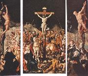 HEEMSKERCK, Maerten van Crucifixion (Triptych) f Spain oil painting reproduction